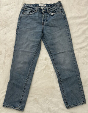 H&M LOGG Womens Straight Leg Jeans Size 6 Light Wash Denim Casual Pants